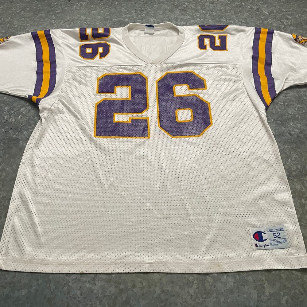 Vintage Minnesota Vikings Robert Smith 26 Jersey 52 XXL Champion White 90s NFL